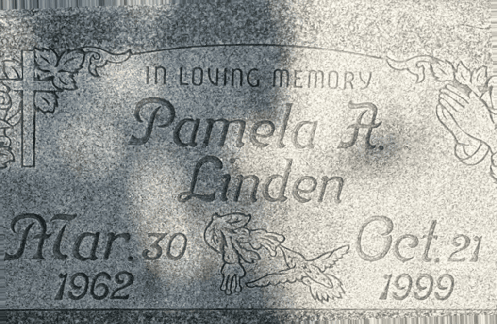 Pamela A. Linden granite marker after cleaning